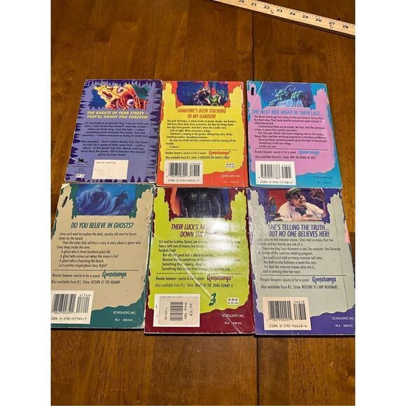 Vintage 90s R.L Stein Goosebumps Book Lot of 6 Hide and Shriek Horror Land - Picture 8 of 10